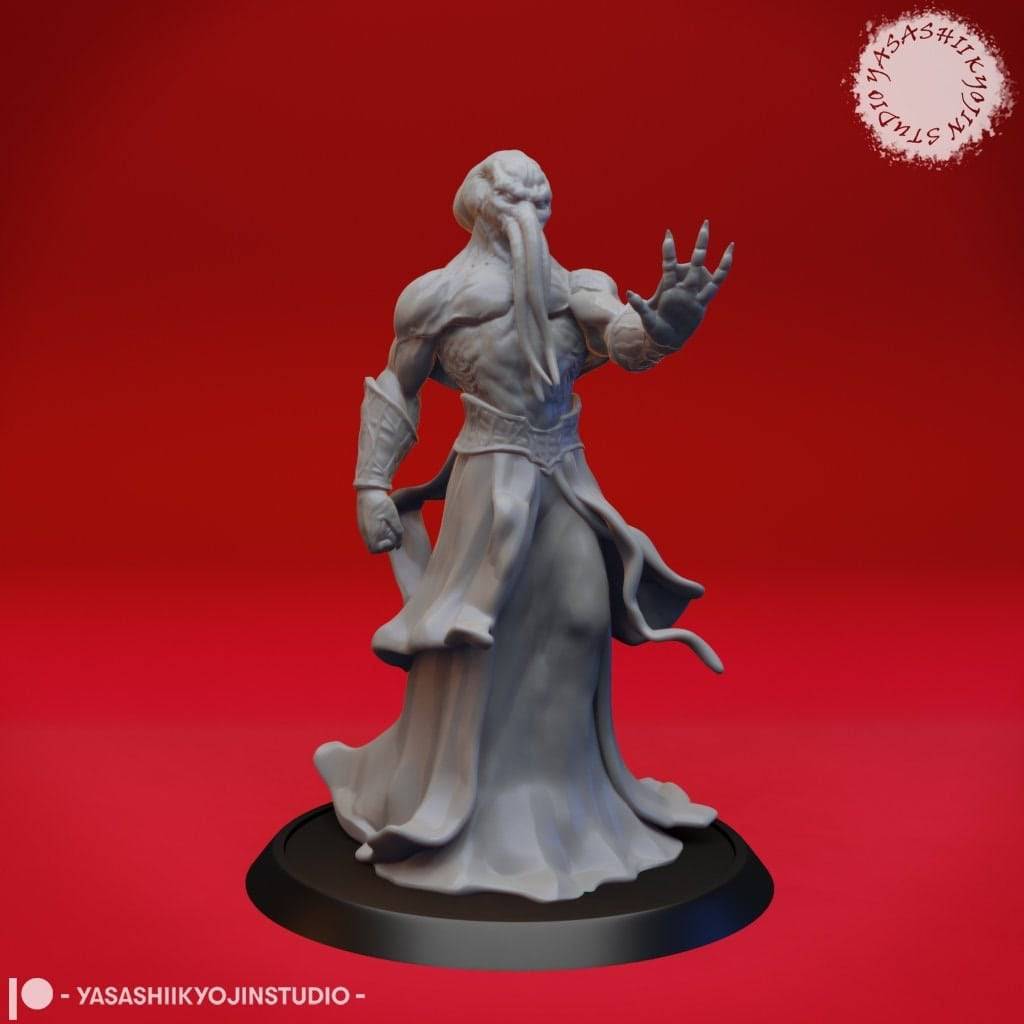 Mind Flayer | TTRPG Monster Miniature | Yasashii Kyojin Studio - Tattles Told 3D