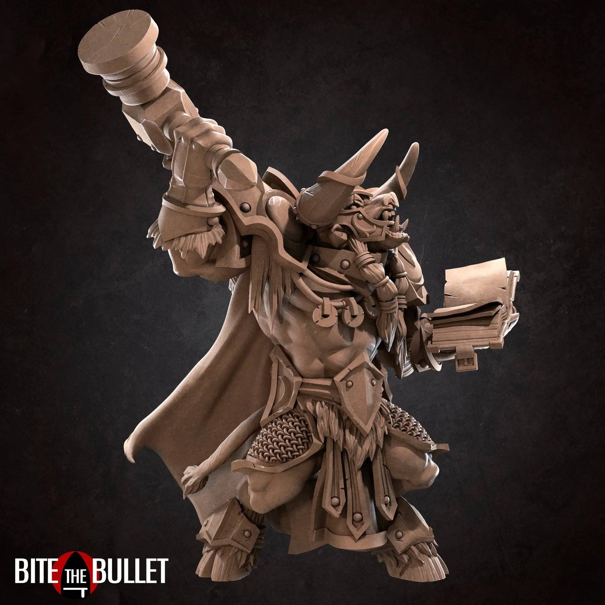 Minotaur Knight Paladin | D&D Miniature TTRPG Character | Bite the Bullet - Tattles Told 3D