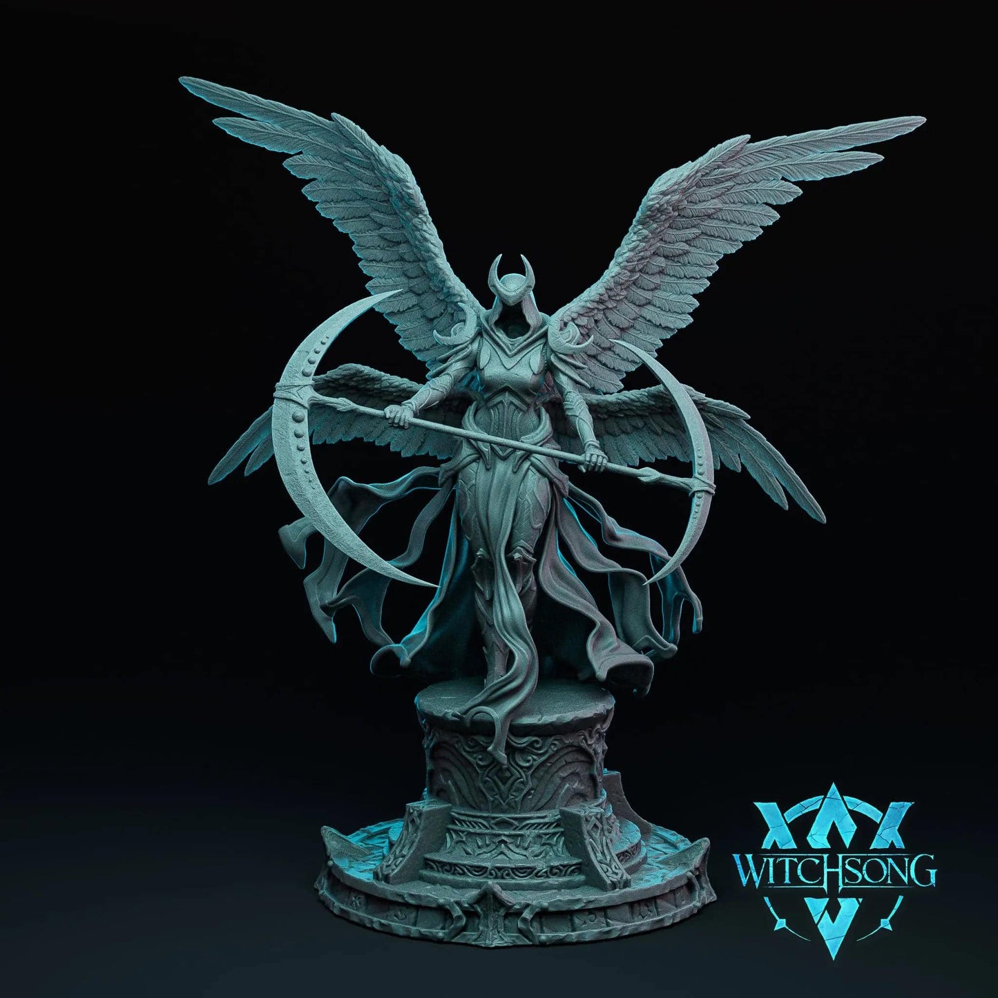 Moonlight Seraph | D&D TTRPG Boss Celestial Miniature | Witchsong Miniatures - Tattles Told 3D