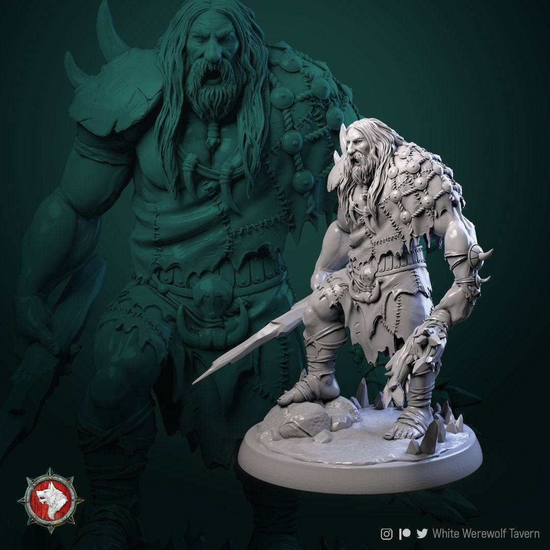 Mountain Giants | TTRPG Miniature | White Werewolf Tavern - Tattles Told 3D