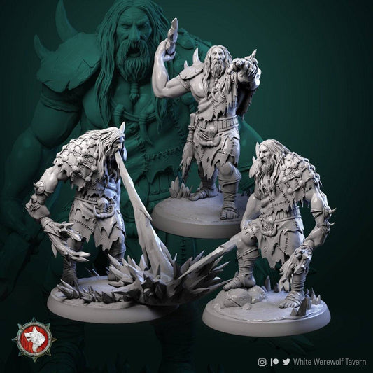 Mountain Giants | TTRPG Miniature | White Werewolf Tavern - Tattles Told 3D