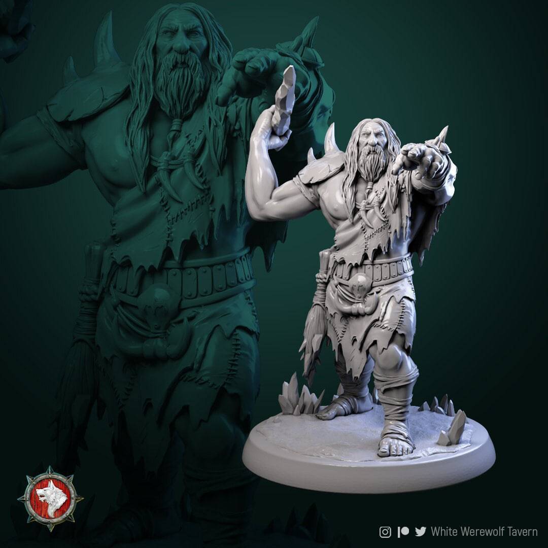 Mountain Giants | TTRPG Miniature | White Werewolf Tavern - Tattles Told 3D