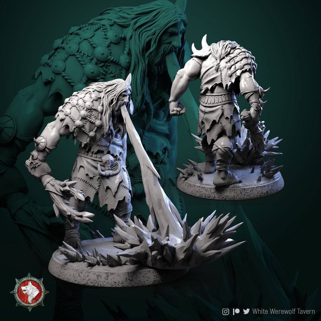 Mountain Giants | TTRPG Miniature | White Werewolf Tavern - Tattles Told 3D