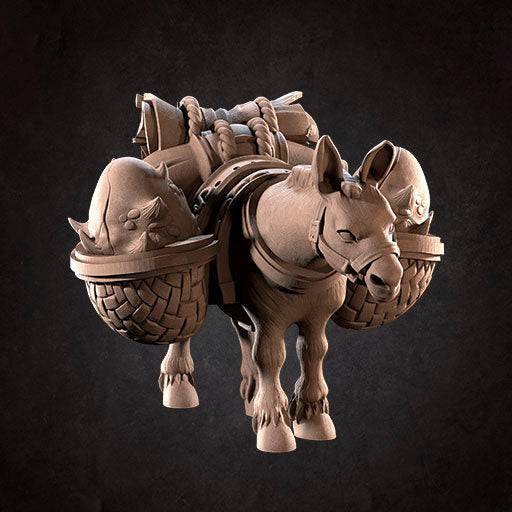 Mule | D&D Miniature TTRPG Character | Bite the Bullet - Tattles Told 3D
