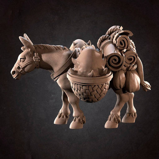 Mule | D&D Miniature TTRPG Character | Bite the Bullet - Tattles Told 3D