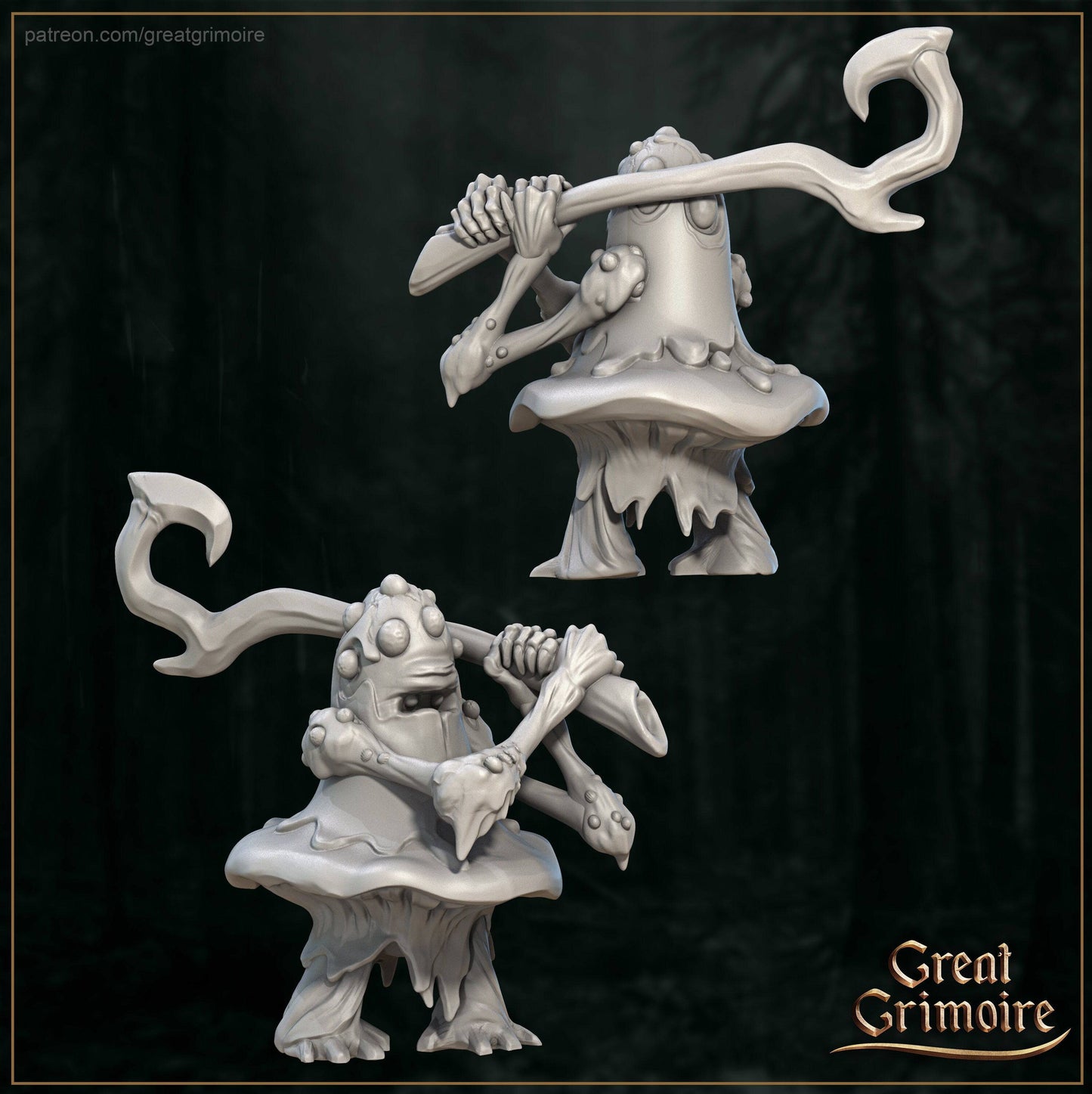 Mushrooms | TTRPG Miniature | Great Grimoire - Tattles Told 3D