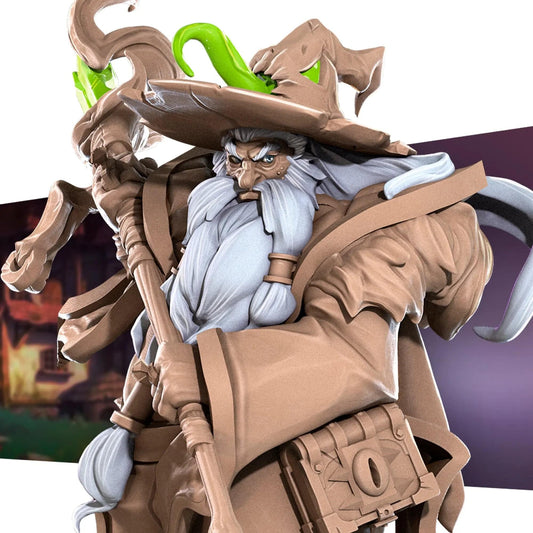 Myrmic, Classic Wizard Chubby, Mimic Hat | D&D Miniature TTRPG Character | Bite the Bullet - Tattles Told 3D