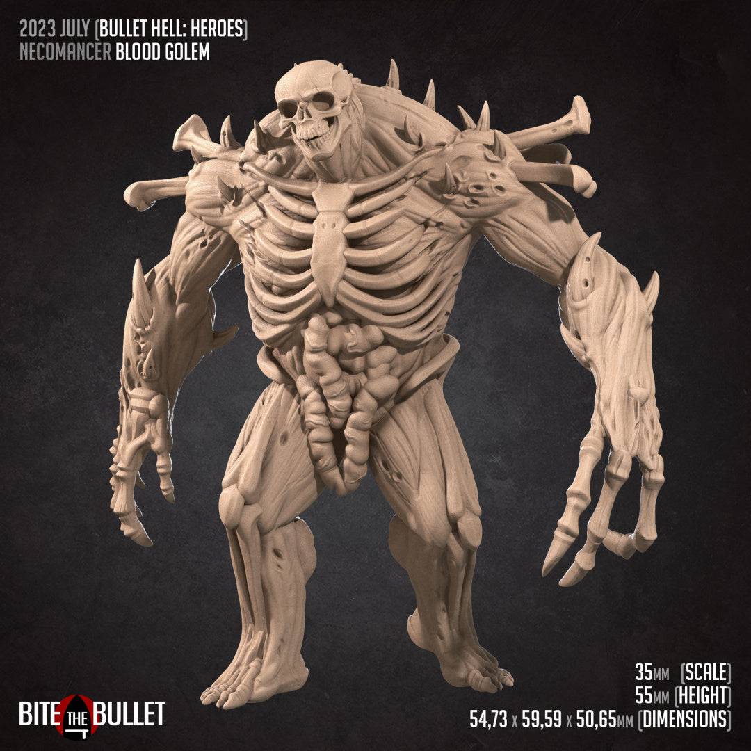 Necromancer Blood Golem | D&D Miniature TTRPG Character | Bite the Bullet - Tattles Told 3D