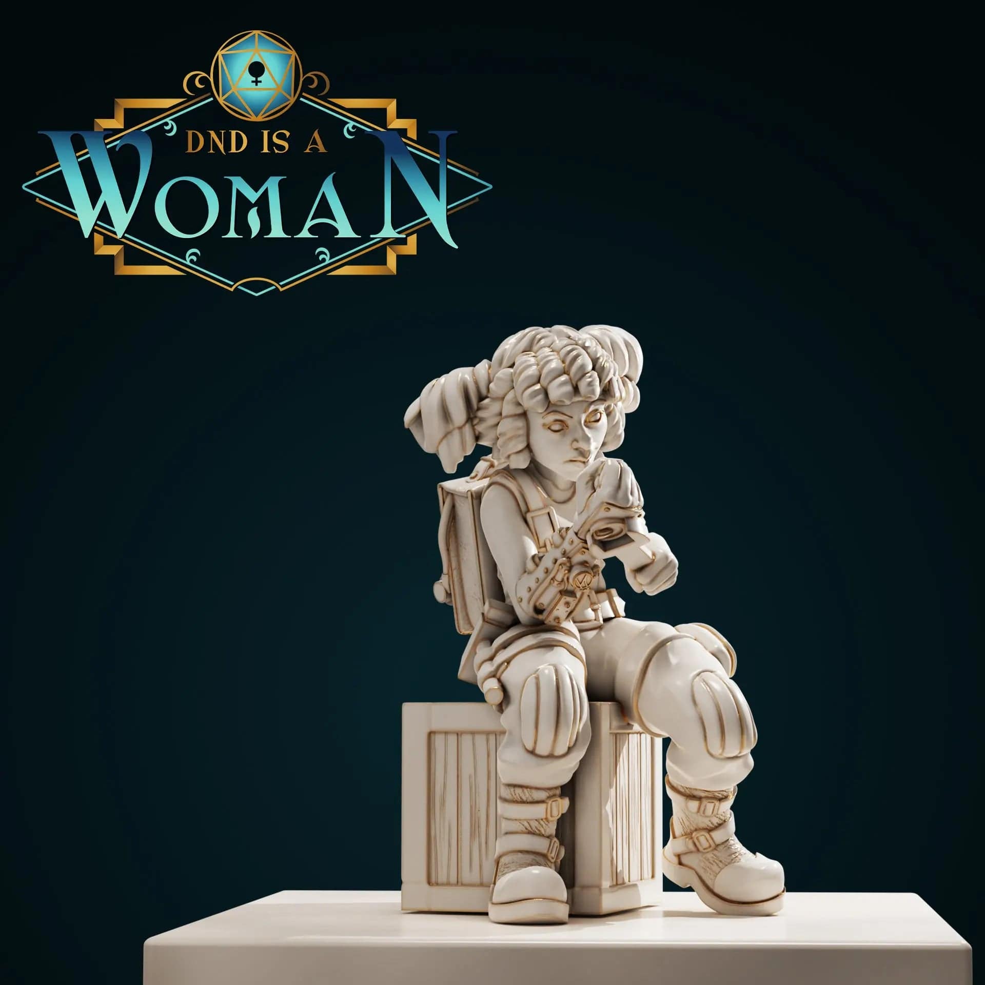 Nemekanem, Gnome Engineer Artificer | D&D Miniature TTRPG Character | DND is a Woman - Tattles Told 3D