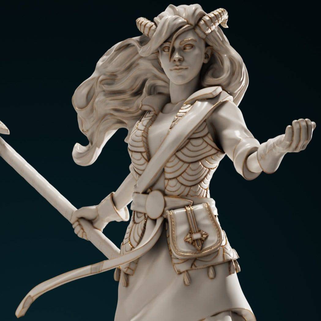 Nithlia, Tiefling Warlock 2 | D&D Miniature TTRPG Character | DND is a Woman - Tattles Told 3D