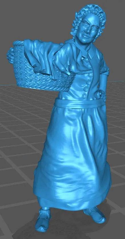 NPC Housekeeper | D&D Miniature TTRPG Character | DND is a Woman - Tattles Told 3D