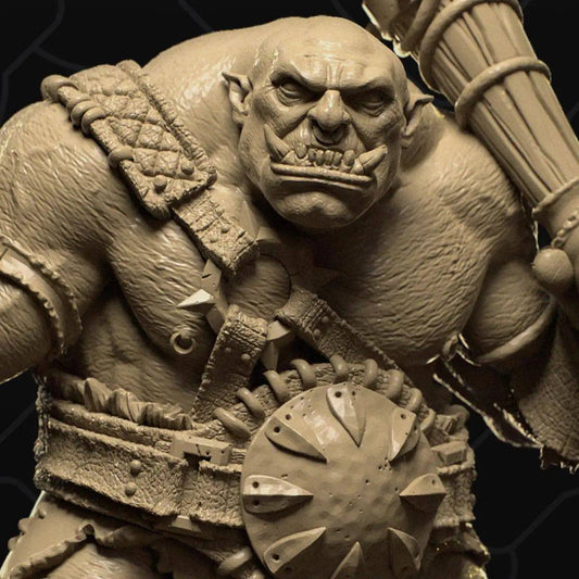 Ogre Holding a Club | D&D TTRPG Monster Miniature | Collective Studio - Tattles Told 3D