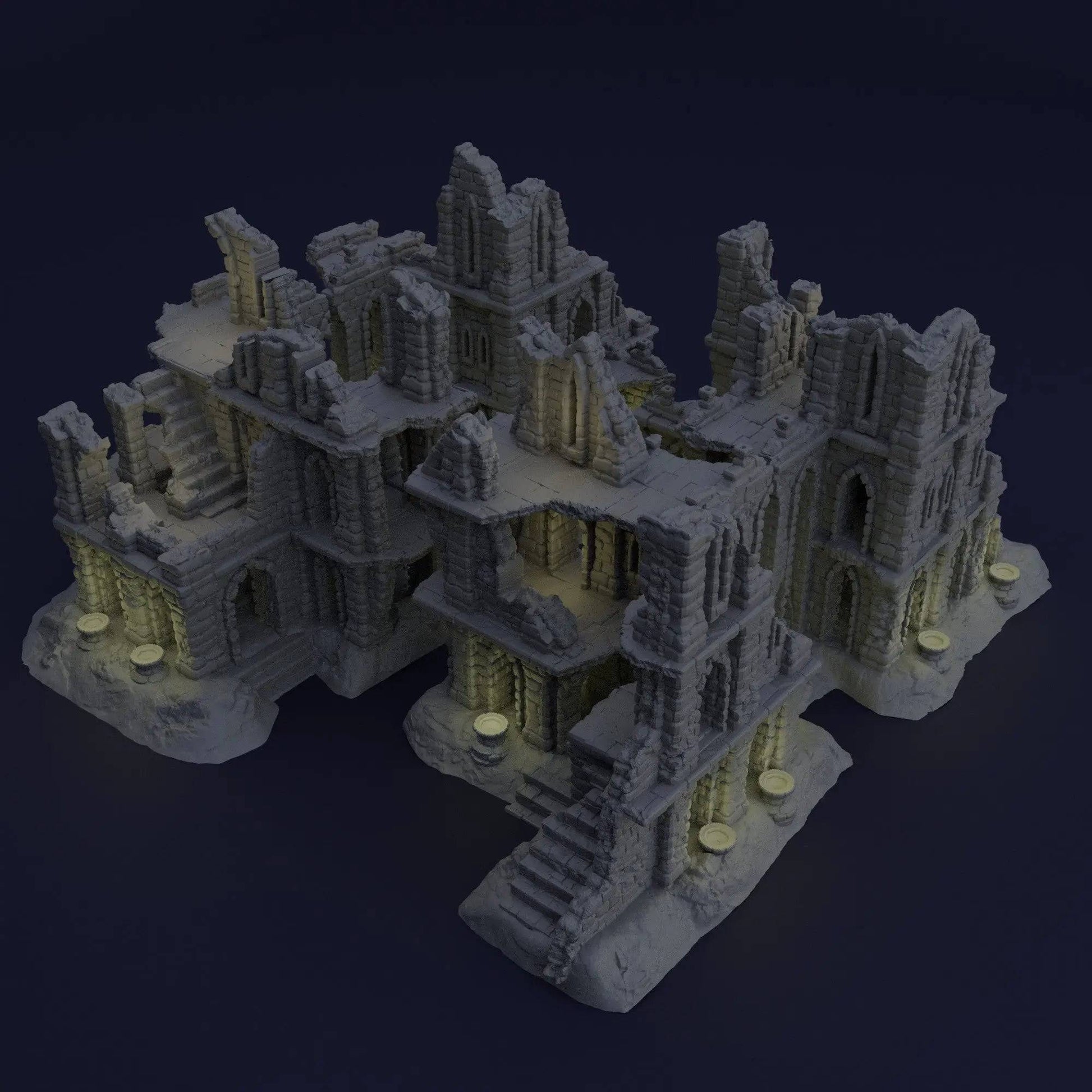 Old Ruins | D&D TTRPG Playable Building Miniature | MiniatureLand - Tattles Told 3D