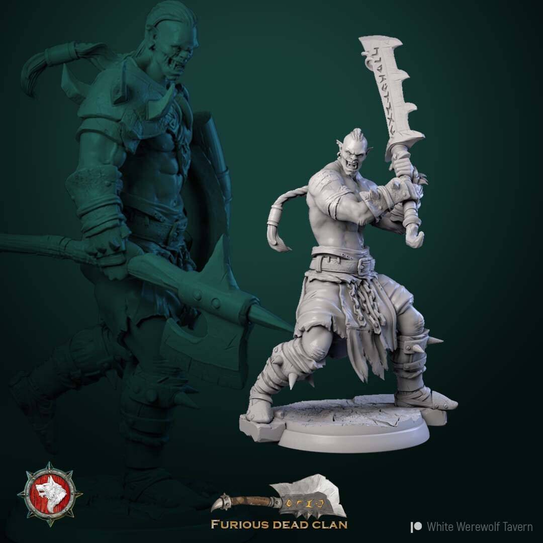 Orc Warriors | TTRPG Miniature | White Werewolf Tavern - Tattles Told 3D