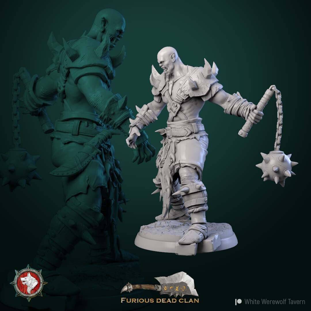 Orc Warriors | TTRPG Miniature | White Werewolf Tavern - Tattles Told 3D