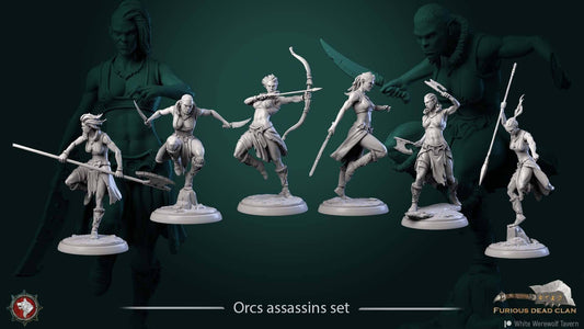 Orcs Assassins | TTRPG Miniature | White Werewolf Tavern - Tattles Told 3D