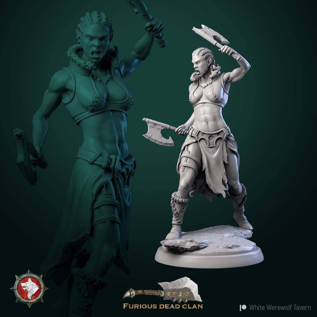 Orcs Assassins | TTRPG Miniature | White Werewolf Tavern - Tattles Told 3D