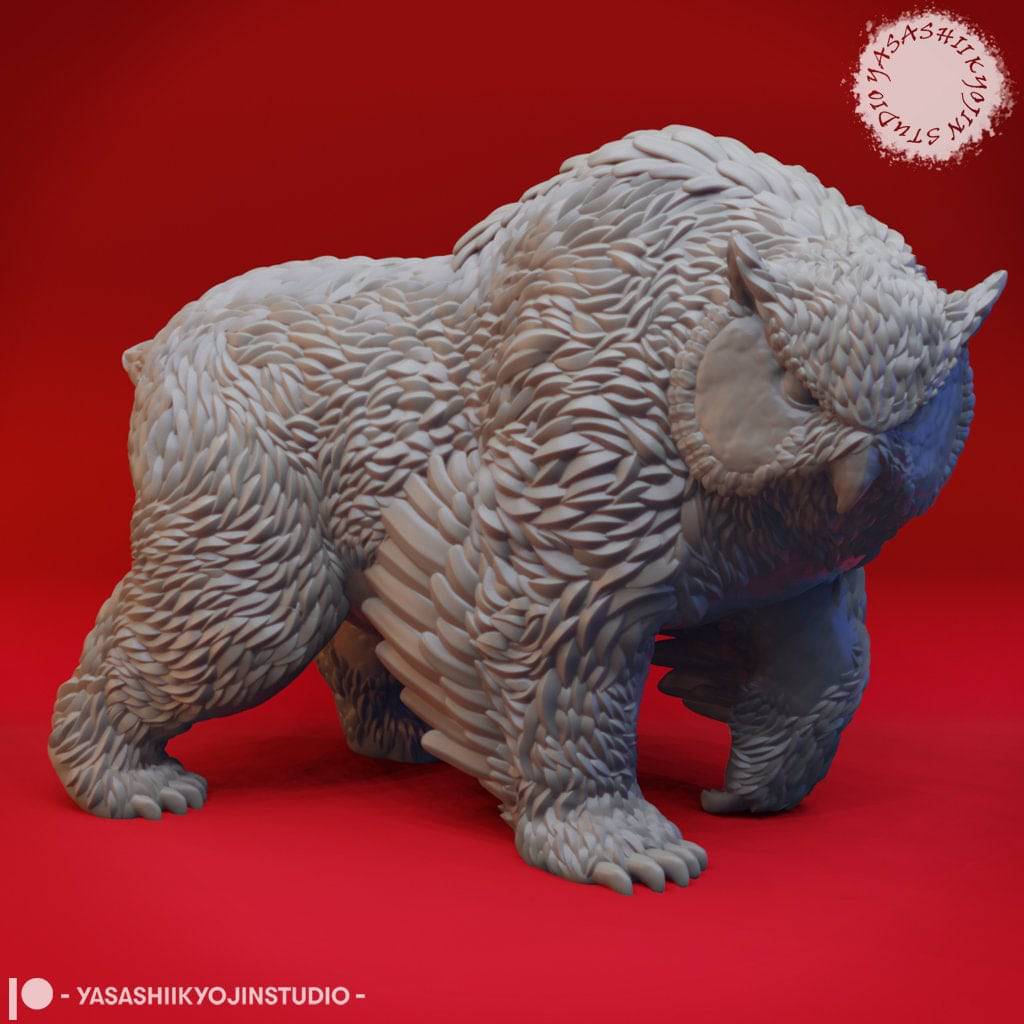 Owlbear | TTRPG Monster Miniature | Yasashii Kyojin Studio - Tattles Told 3D