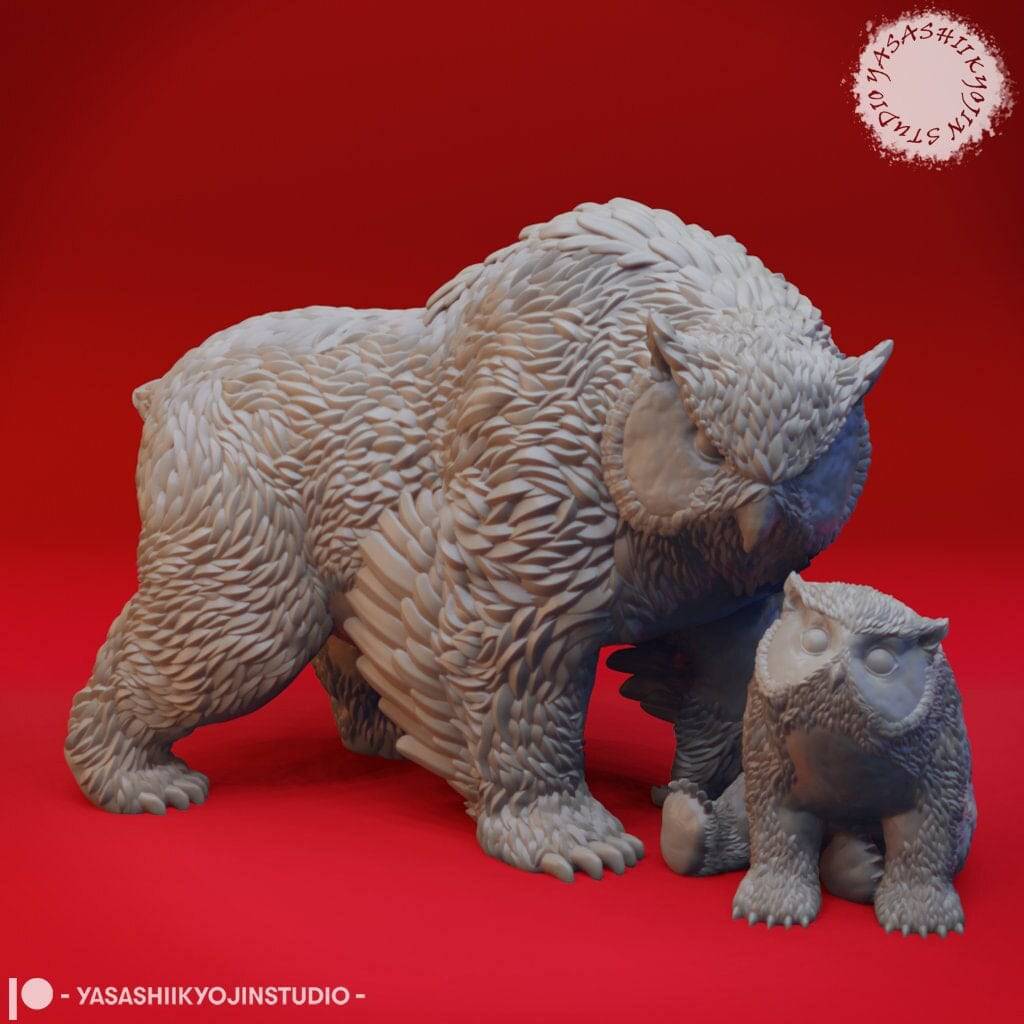 Owlbear | TTRPG Monster Miniature | Yasashii Kyojin Studio - Tattles Told 3D