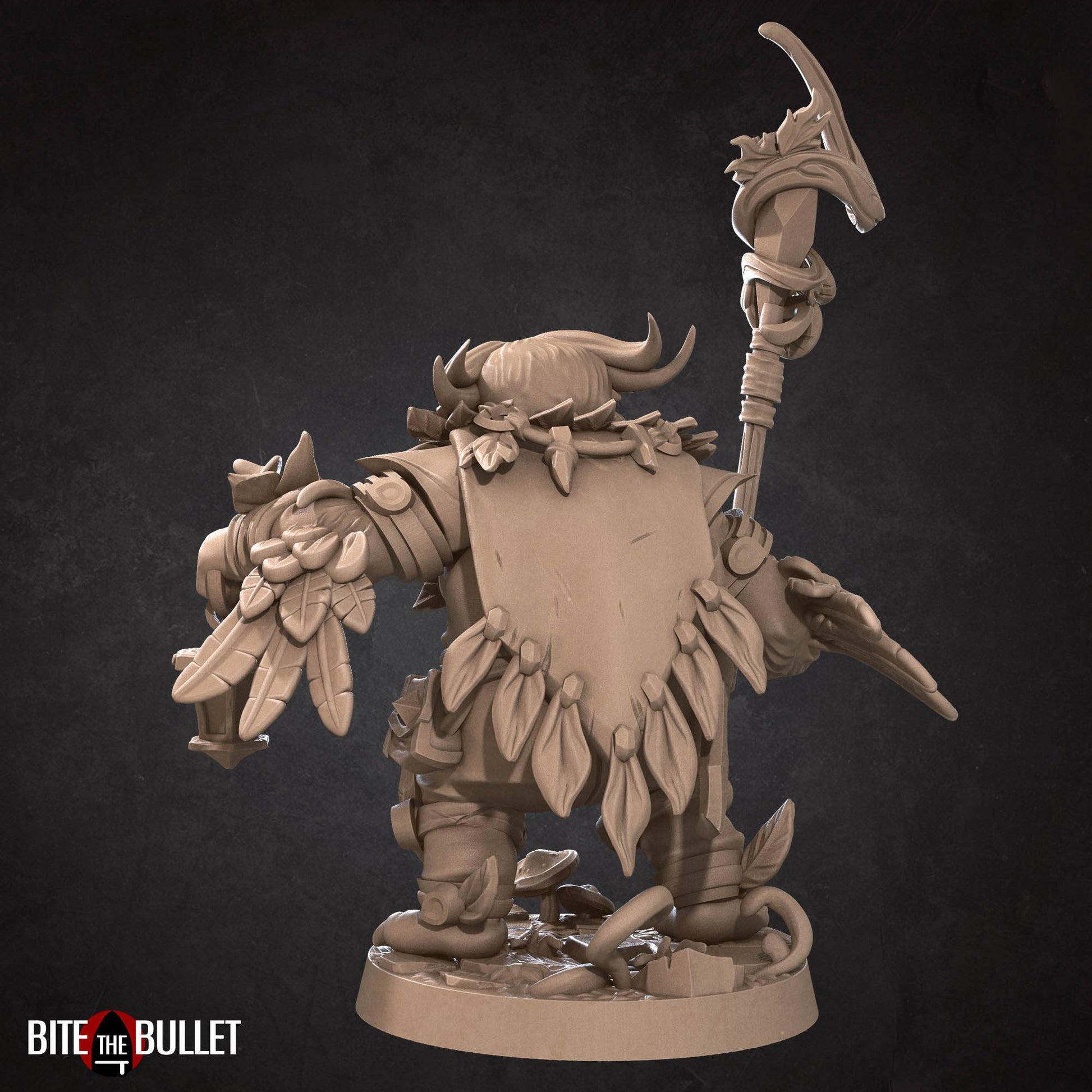 Owlfolk Druid | D&D Miniature TTRPG Character | Bite the Bullet - Tattles Told 3D