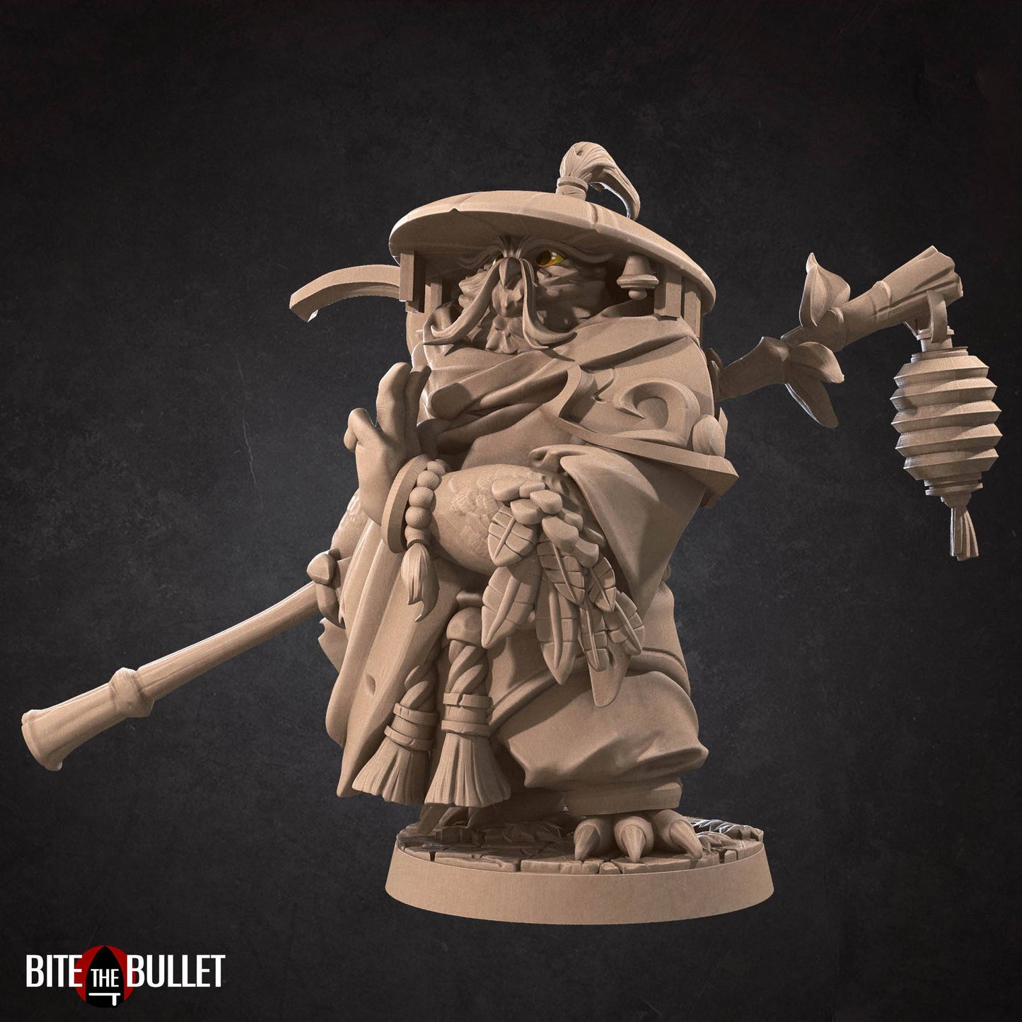 Owlfolk Monk | D&D Miniature TTRPG Character | Bite the Bullet - Tattles Told 3D