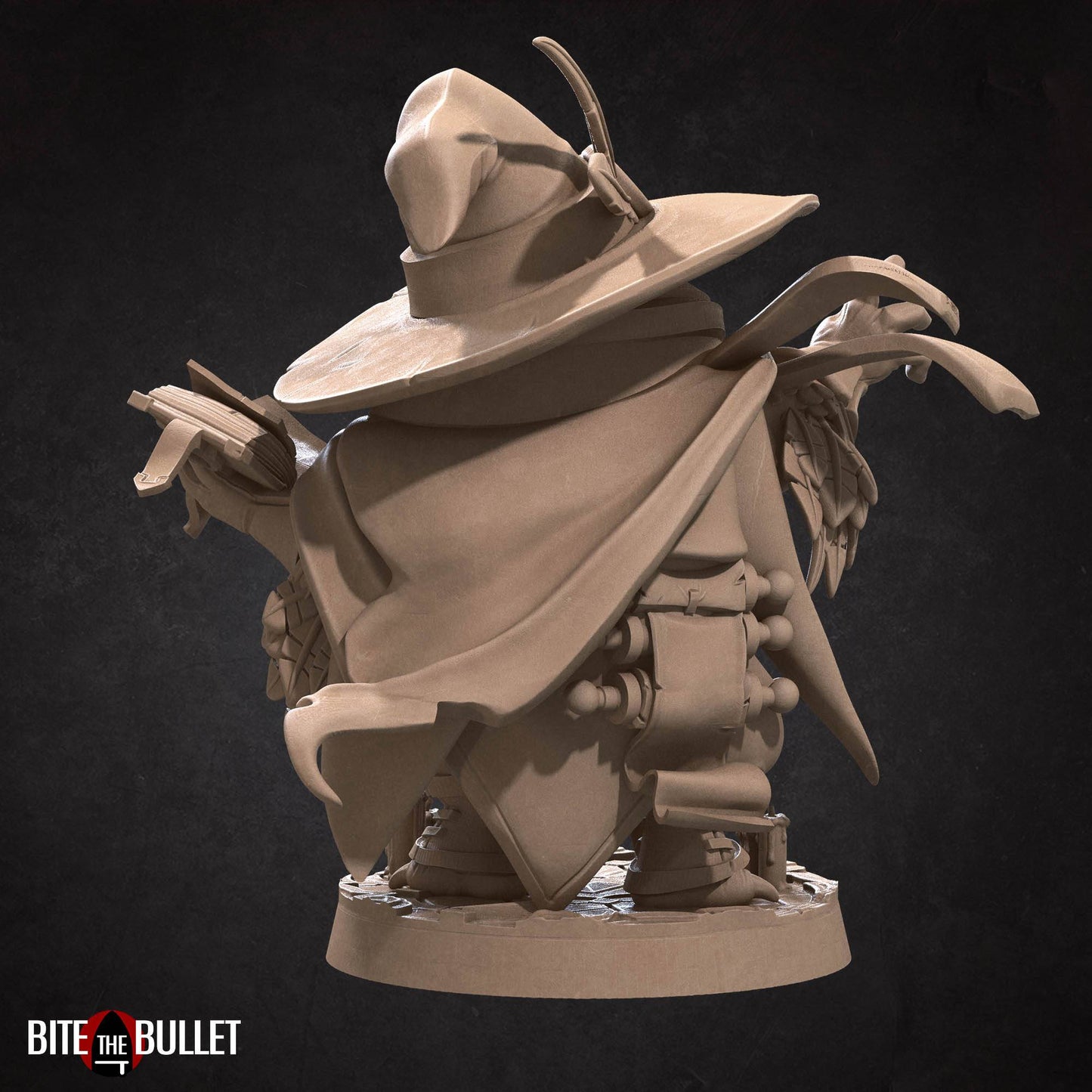 Owlfolk Wizard | D&D Miniature TTRPG Character | Bite the Bullet - Tattles Told 3D