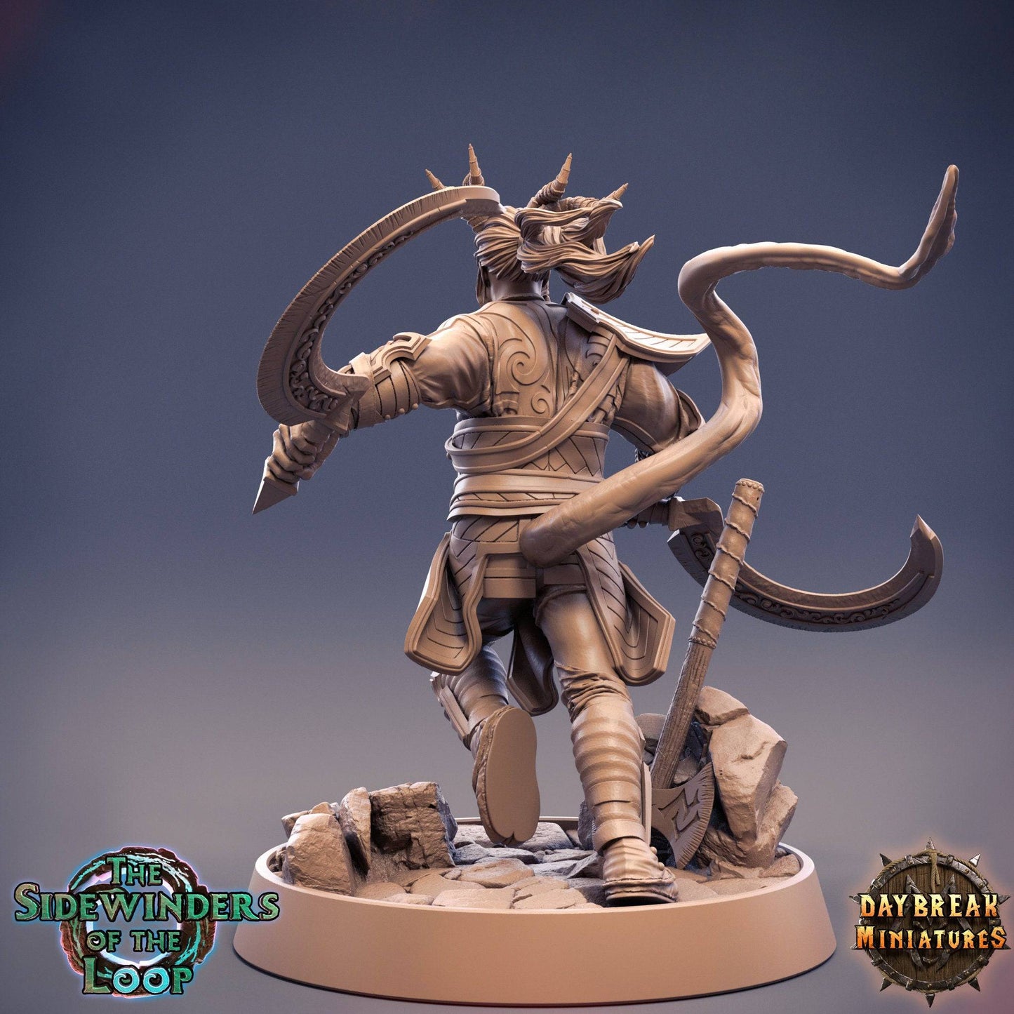 Patrice Pocketeer, Tiefling | TTRPG D&D Miniature | Daybreak Miniatures - Tattles Told 3D