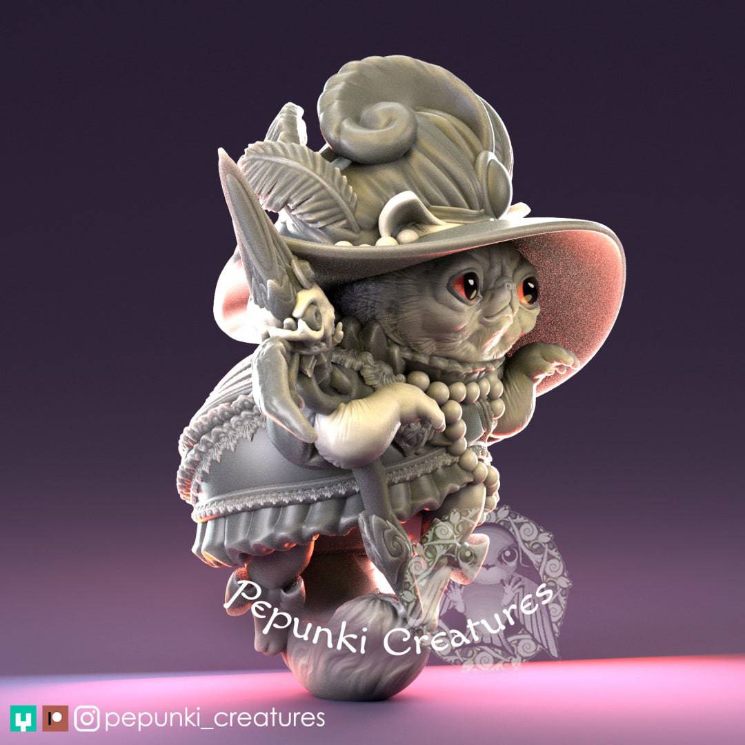 Persian Cat Witch Lady | Dungeons and Dragons Tabletop Roleplaying Game Miniature | Pepunki Miniatures - Tattles Told 3D