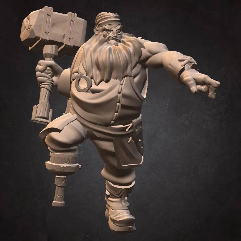 Pirate Blacksmith | D&D Miniature TTRPG Character | Bite the Bullet - Tattles Told 3D