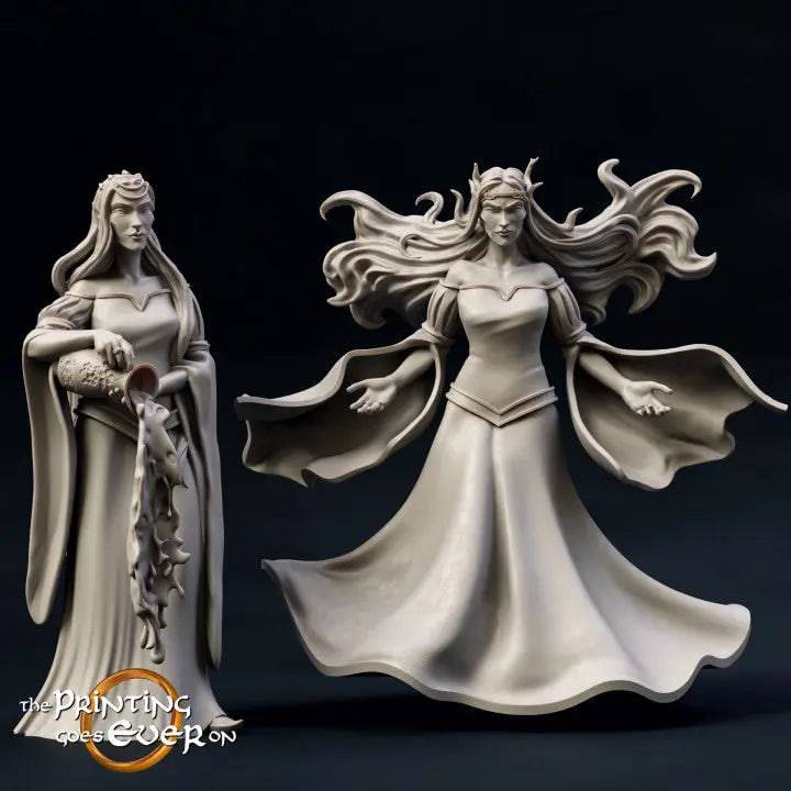 Queen Gladhiel, Elven Fay Fae Witch | D&D Miniature TTRPG Character | DND is a Woman - Tattles Told 3D