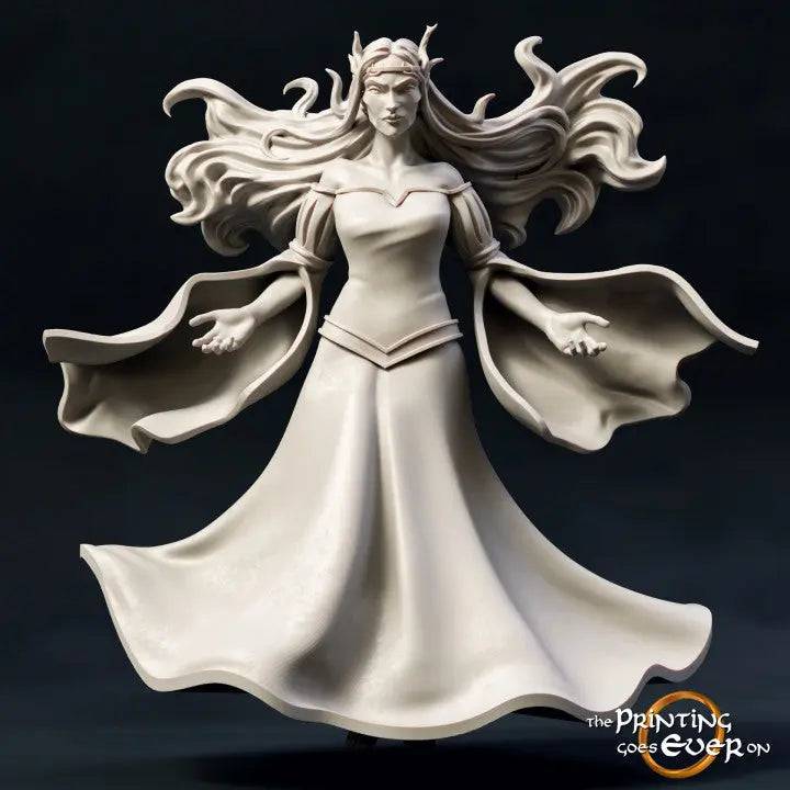 Queen Gladhiel, Elven Fay Fae Witch | D&D Miniature TTRPG Character | DND is a Woman - Tattles Told 3D