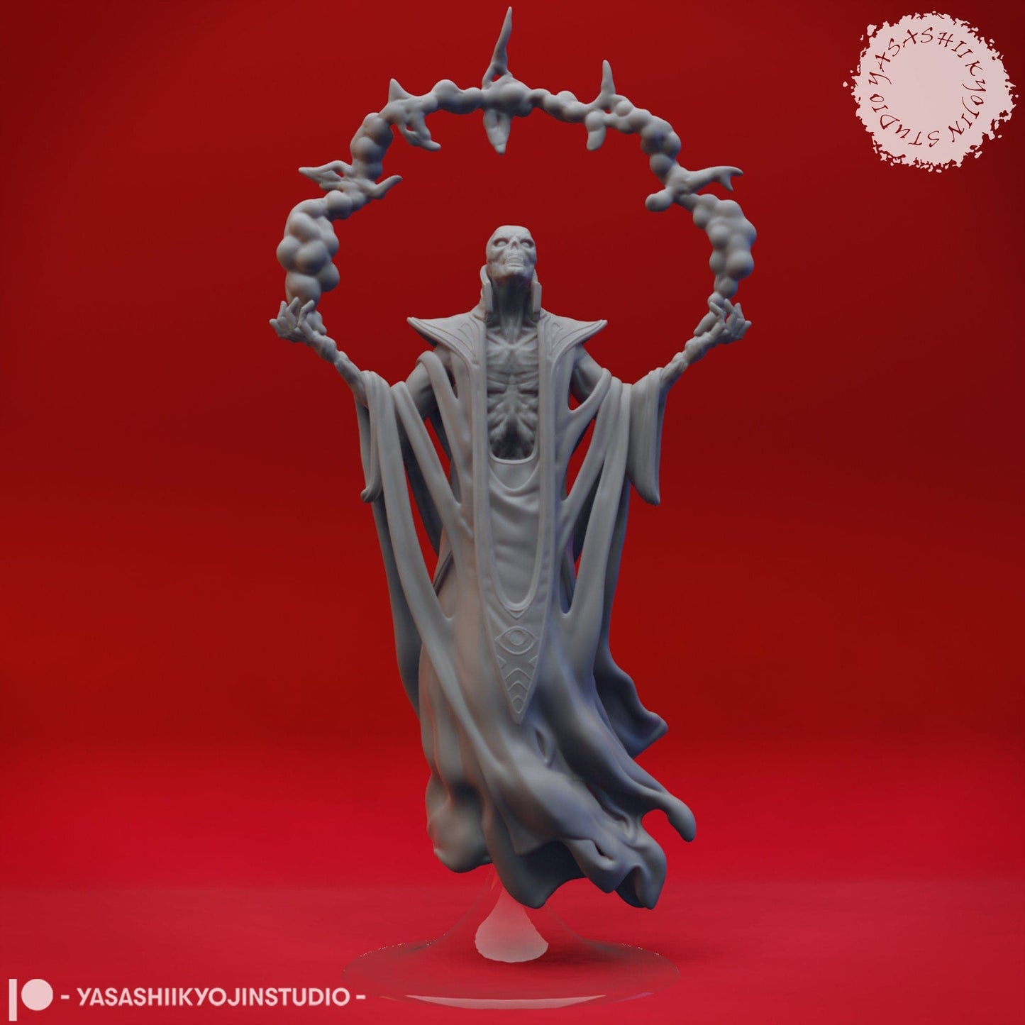 Red Wizard | TTRPG Monster Miniature | Yasashii Kyojin Studio - Tattles Told 3D