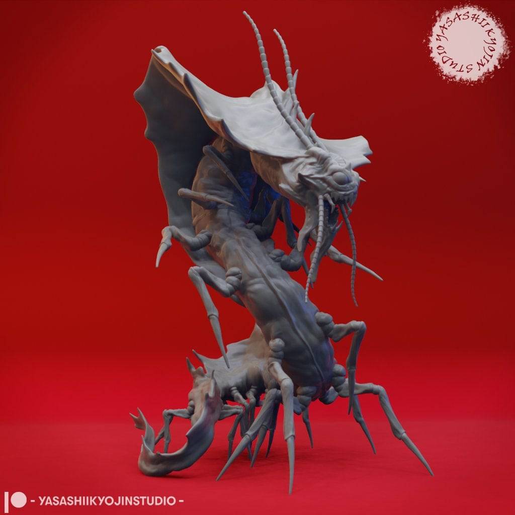 Remorhaz | TTRPG Monster Miniature | Yasashii Kyojin Studio - Tattles Told 3D