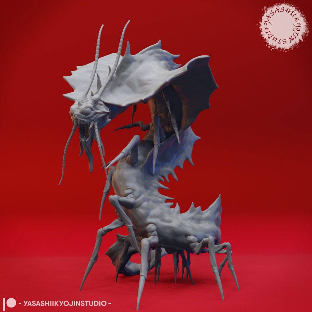 Remorhaz | TTRPG Monster Miniature | Yasashii Kyojin Studio - Tattles Told 3D