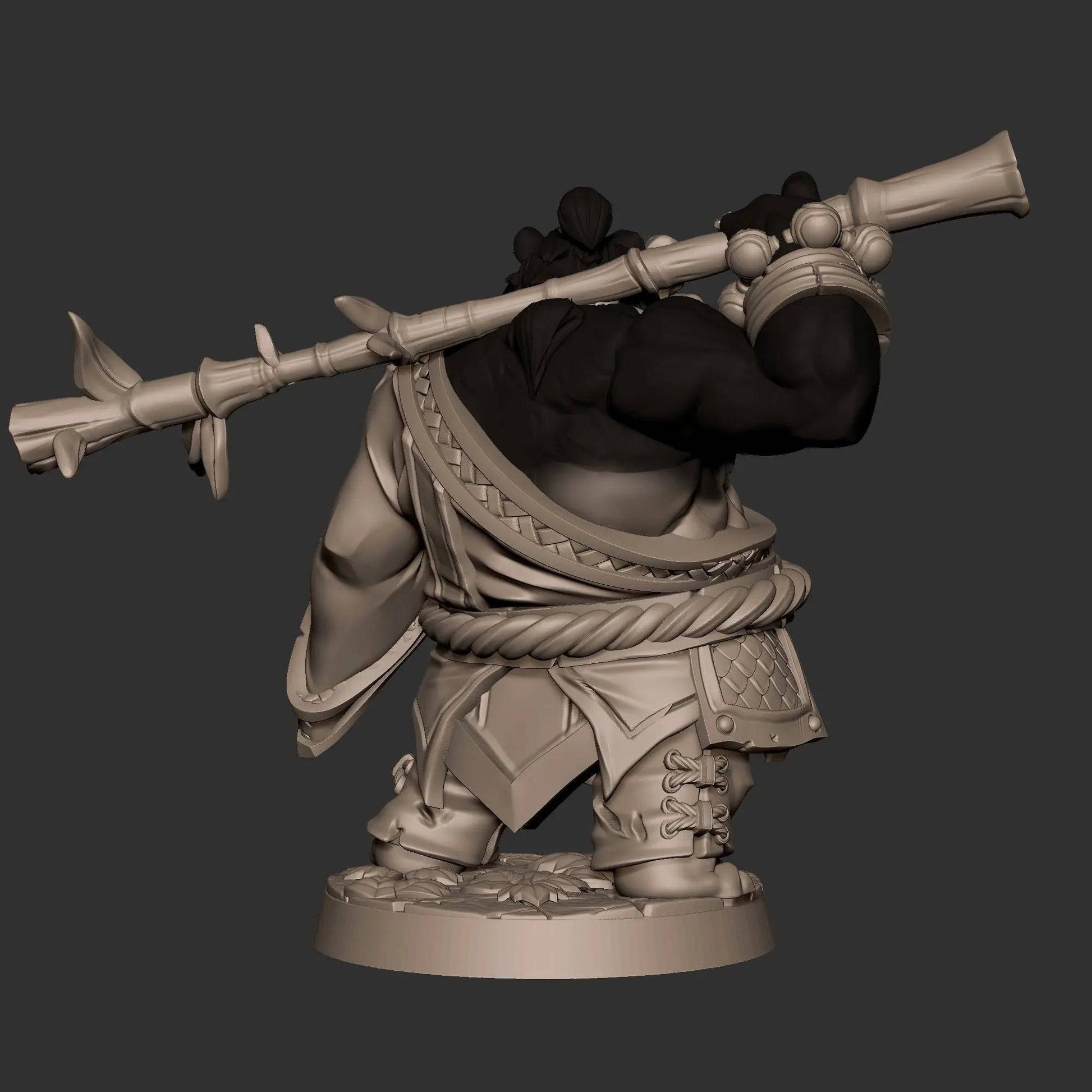 Sam, Panda Dojo Master, Monk, Master | D&D Miniature TTRPG Character | Bite the Bullet - Tattles Told 3D