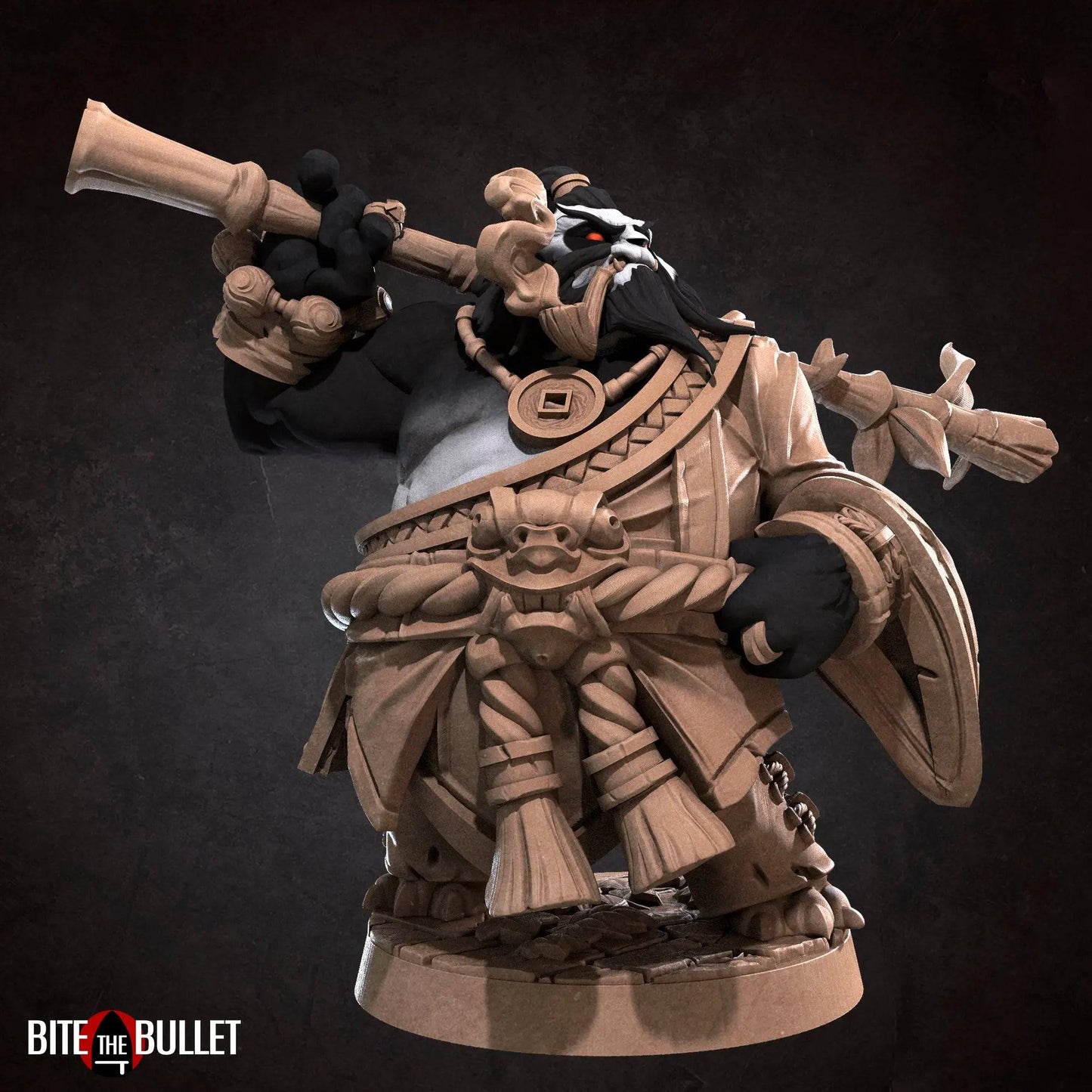 Sam, Panda Dojo Master, Monk, Master | D&D Miniature TTRPG Character | Bite the Bullet - Tattles Told 3D