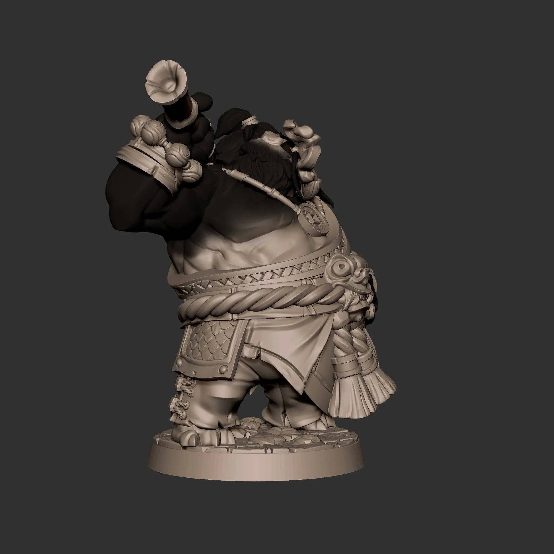 Sam, Panda Dojo Master, Monk, Master | D&D Miniature TTRPG Character | Bite the Bullet - Tattles Told 3D