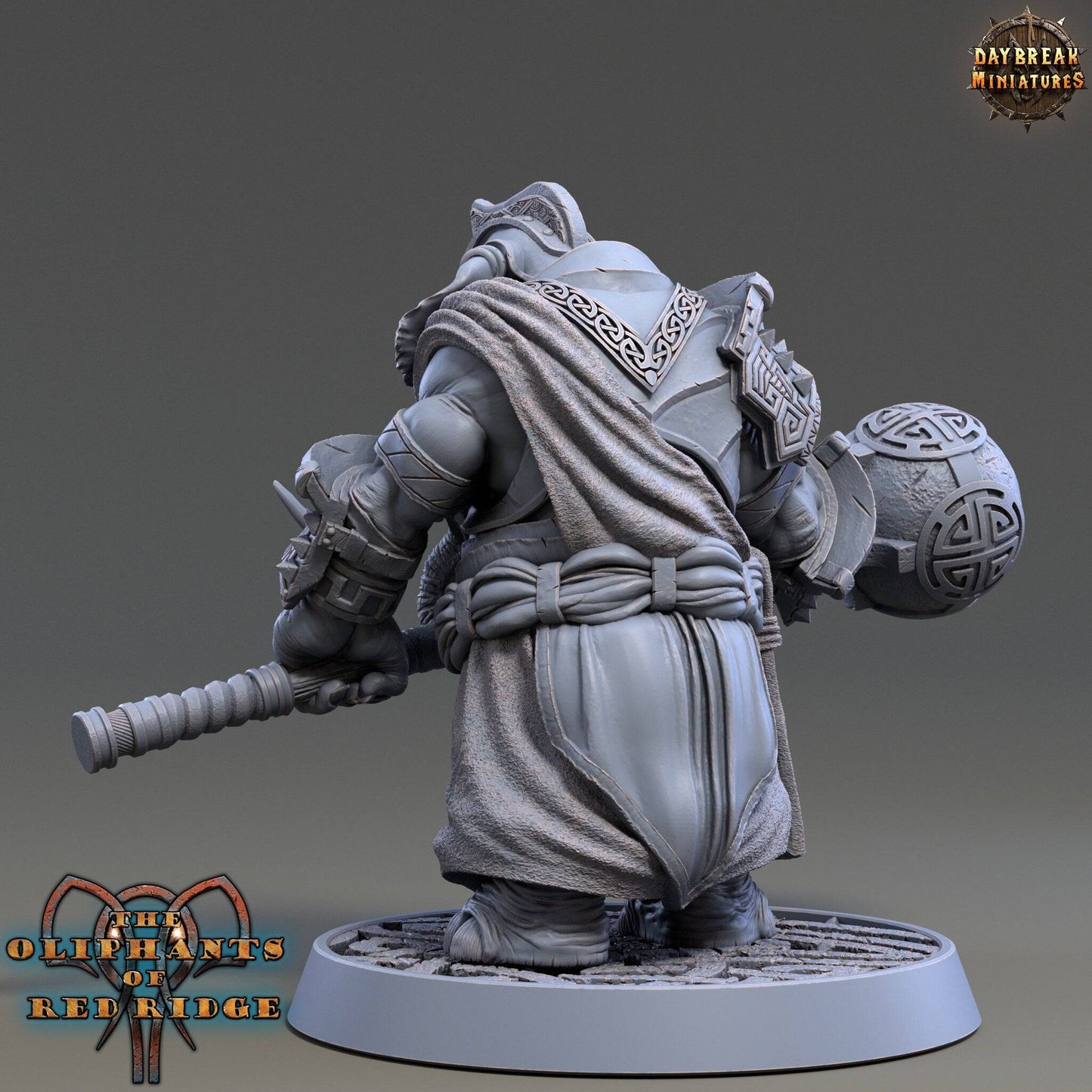 Shurbe Spherius, Loxodon Warrior | TTRPG D&D Miniature | Daybreak Miniatures - Tattles Told 3D