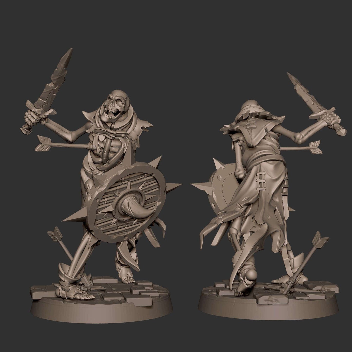 Skeletons Pack | D&D Miniature TTRPG Character | Bite the Bullet - Tattles Told 3D
