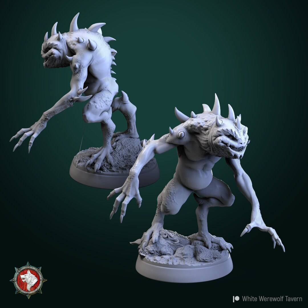 Slaads | TTRPG Miniature | White Werewolf Tavern - Tattles Told 3D