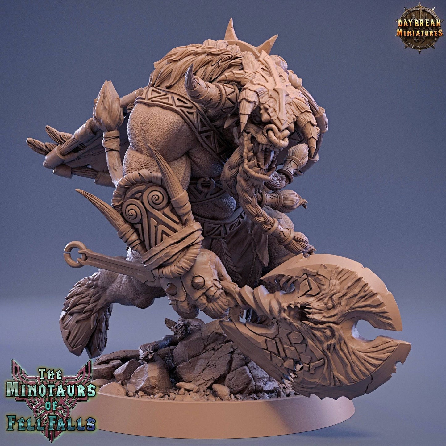 Socrates Blunt, Minotaur Fighter | TTRPG Miniature | Daybreak Miniatures - Tattles Told 3D