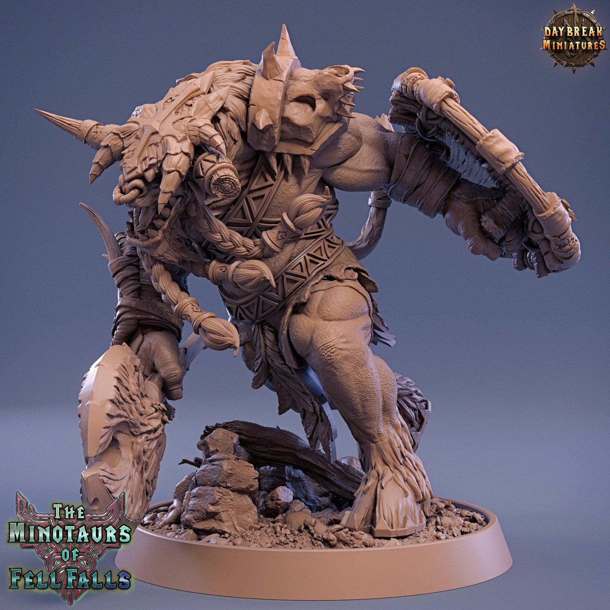 Socrates Blunt, Minotaur Fighter | TTRPG Miniature | Daybreak Miniatures - Tattles Told 3D