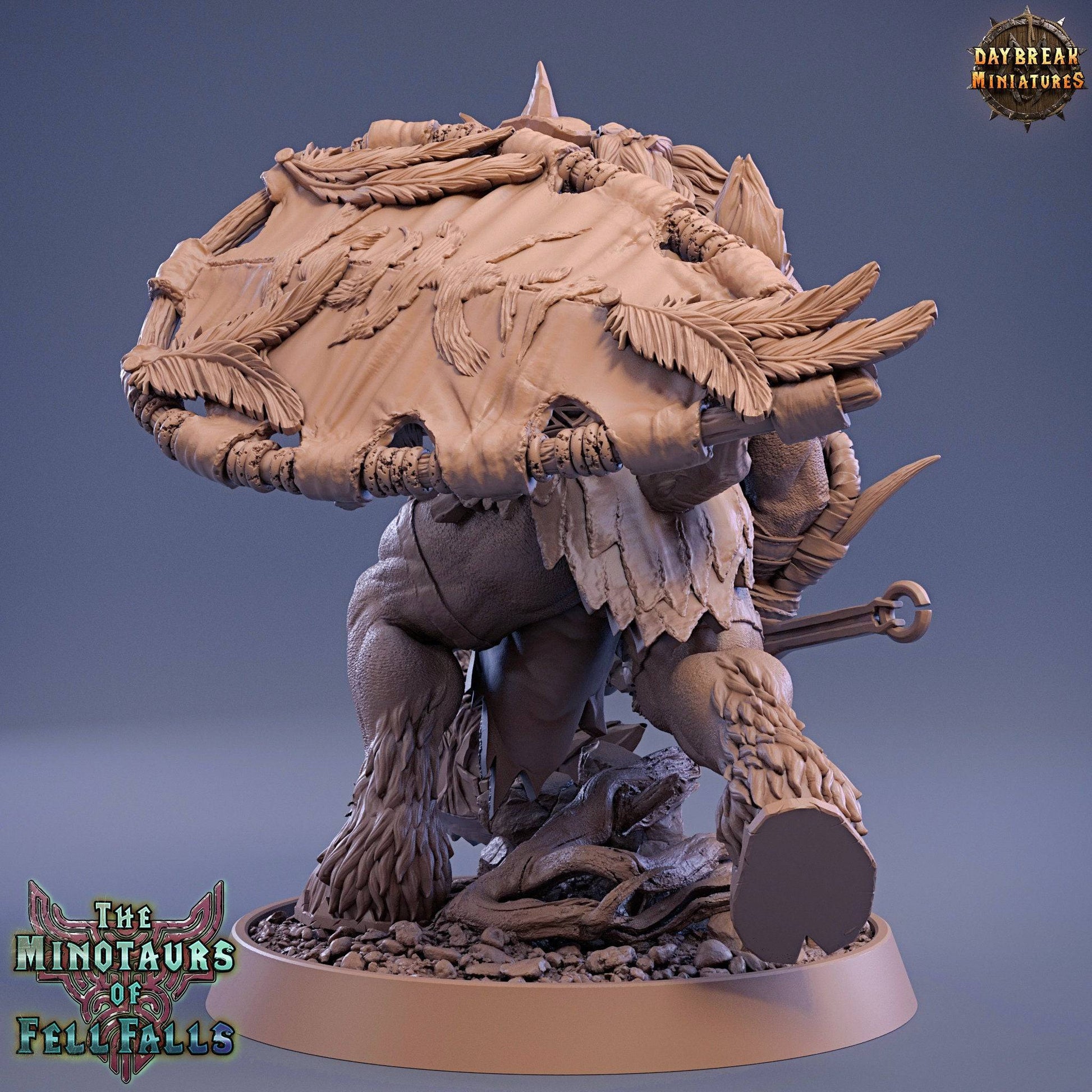 Socrates Blunt, Minotaur Fighter | TTRPG Miniature | Daybreak Miniatures - Tattles Told 3D