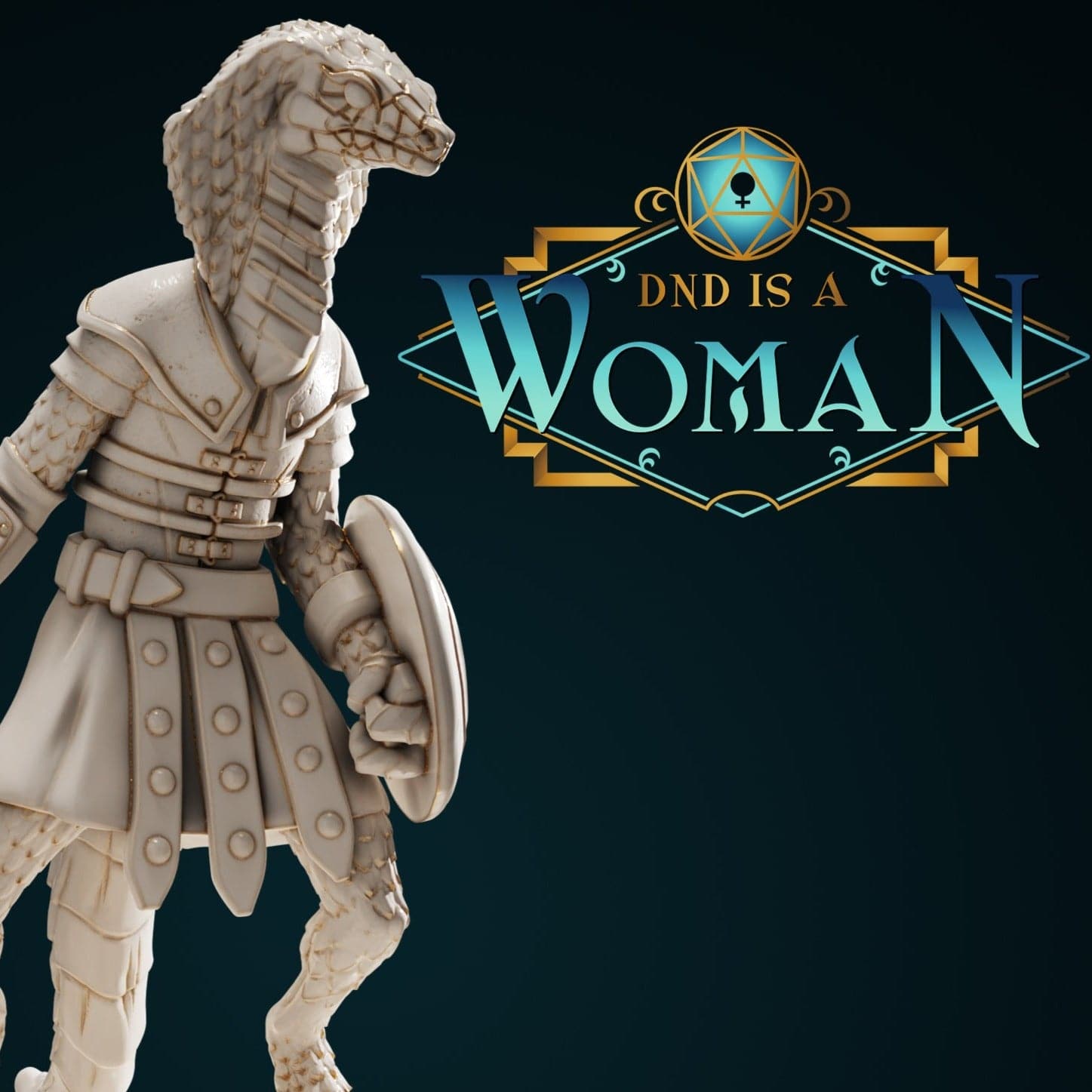 Szuksi, Serpentfolk Fighter | D&D Miniature TTRPG Character | DND is a Woman - Tattles Told 3D