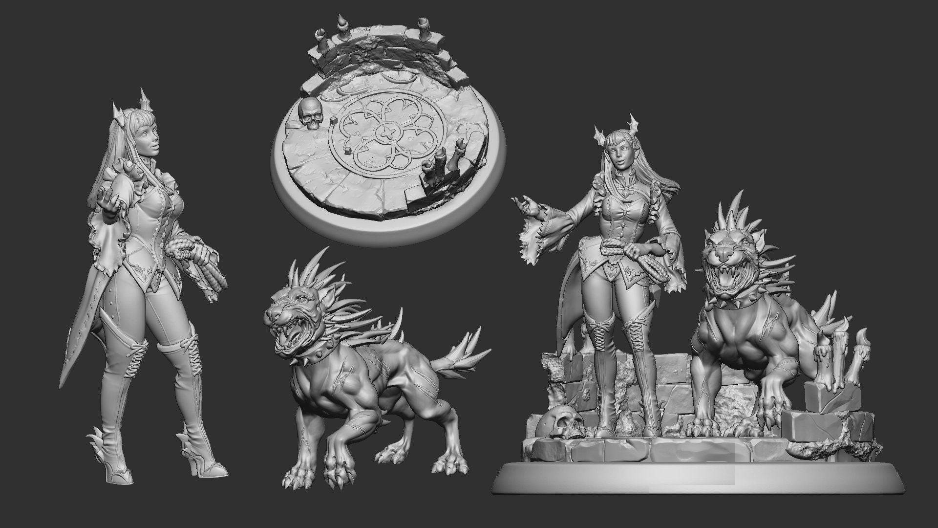 Tanna the Young | TTRPG Miniature | White Werewolf Tavern - Tattles Told 3D