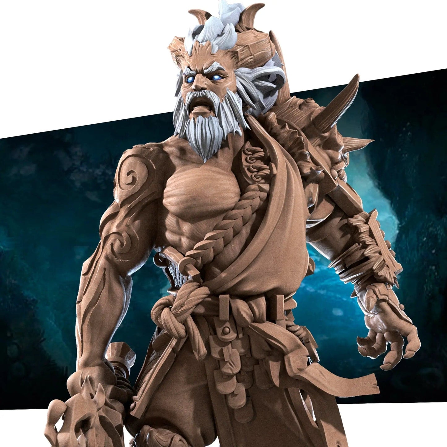 Tempest, Genasi Boss Hero Elemental Storm Stormfather | D&D Miniature TTRPG Character | Bite the Bullet - Tattles Told 3D