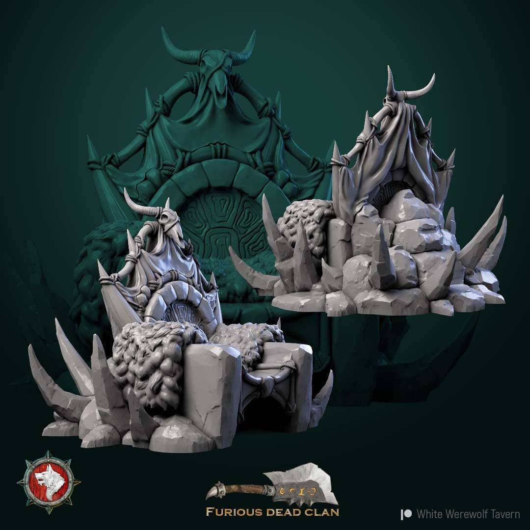 Throne | TTRPG Miniature | White Werewolf Tavern - Tattles Told 3D