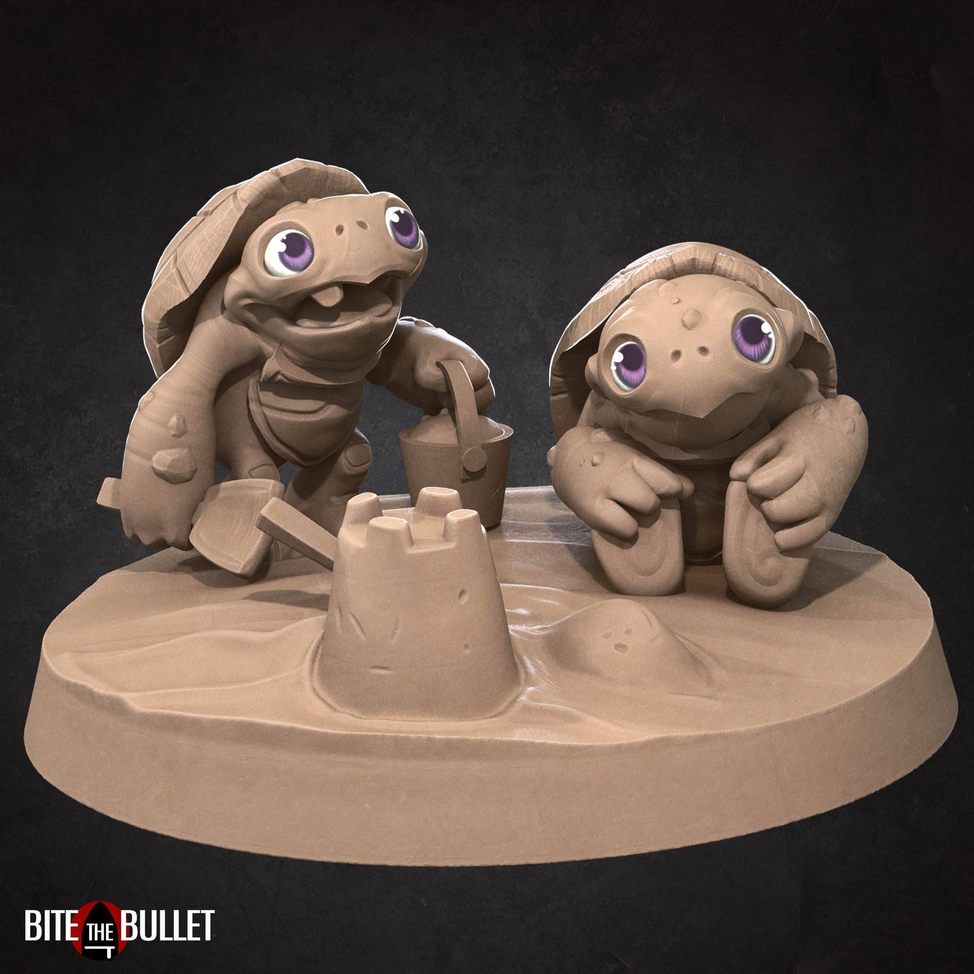Tortle Babies | D&D Miniature TTRPG Character | Bite the Bullet - Tattles Told 3D