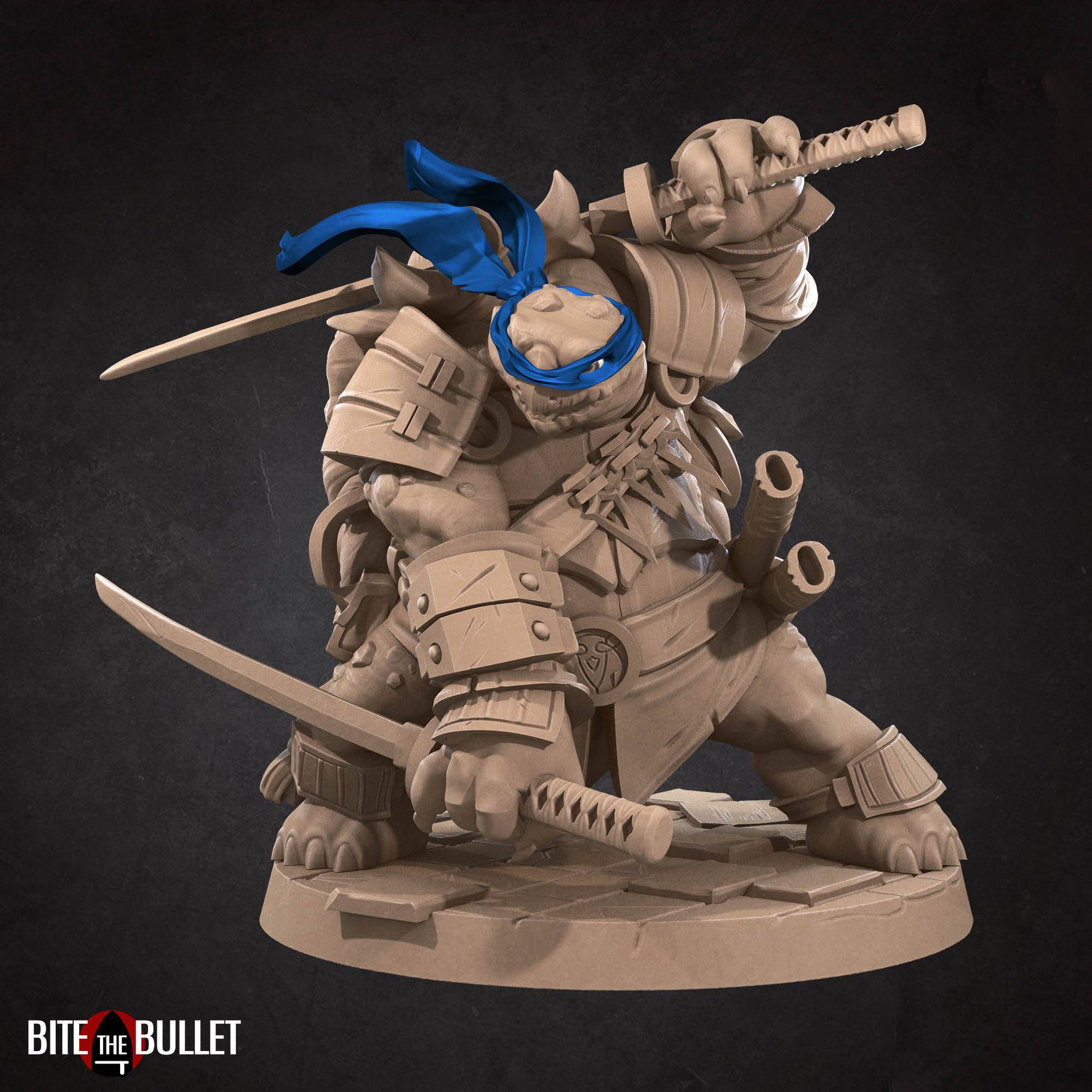 Tortle Ninjas Set | D&D Miniature TTRPG Character | Bite the Bullet - Tattles Told 3D