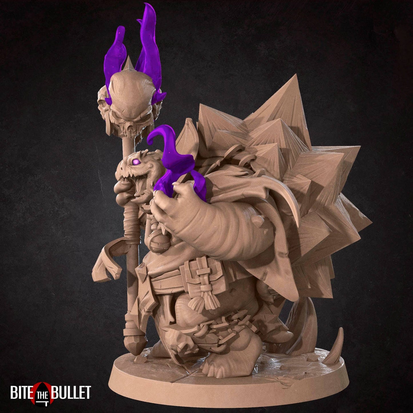 Tortle Warlock | D&D Miniature TTRPG Character | Bite the Bullet - Tattles Told 3D